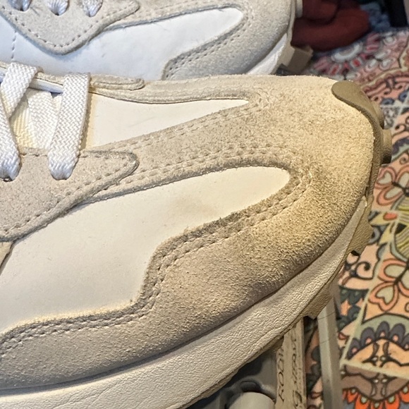 New Balance Women's White and Tan Sneakers - Picture 6 of 6